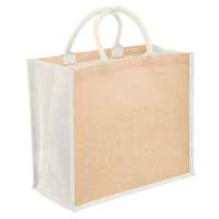 Wholesale Various Color Reusable Burlap Jute Beach Shopping Tote Grocery Bag