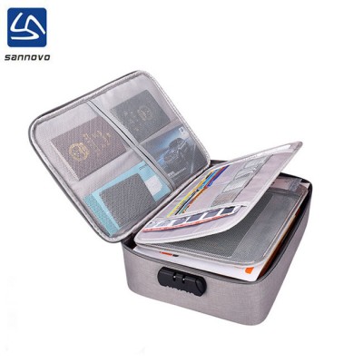 Anti-theft multi-function organizer storage bag for documents