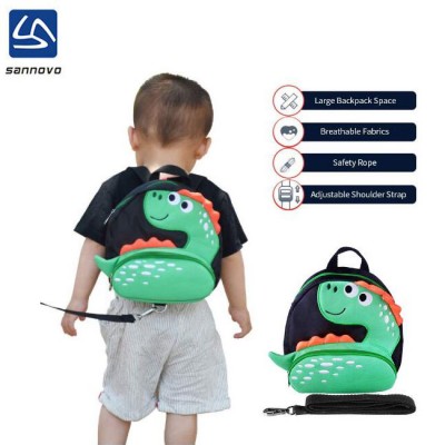 Cute Cartoon Dinosaur Kids Backpack with Safety Harness Leash Anti-Lost Harness Toddler Backpack For Kids